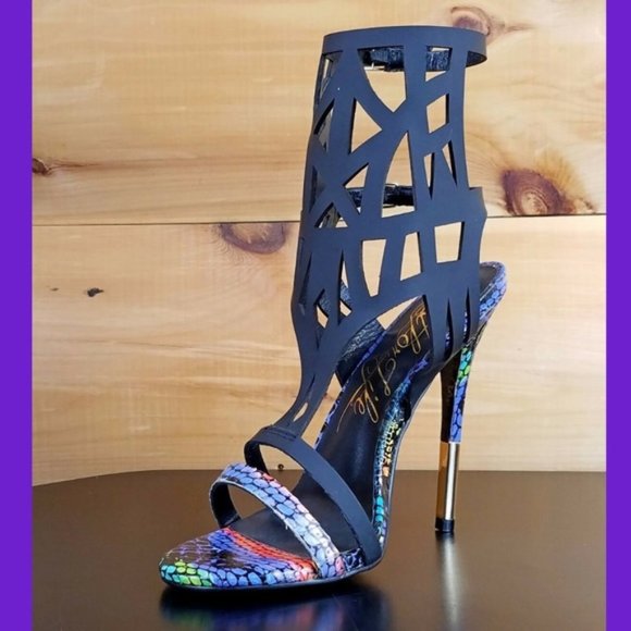 Lust for Life Shoes - Lust For Life Fusion Black Multi 4.75" High Heel Shoes